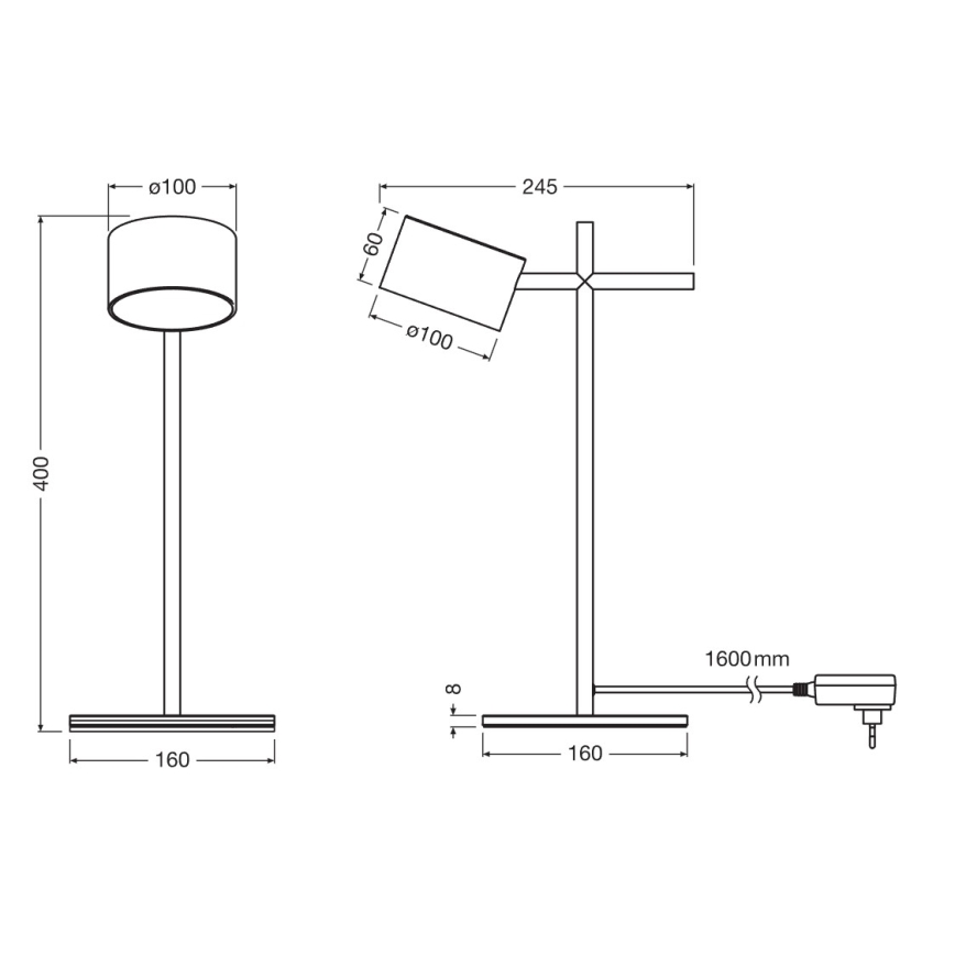 Osram - Lampe de table tactile LED dimmable DECOR KYOTO LED/12W/230V CRI 90 noir