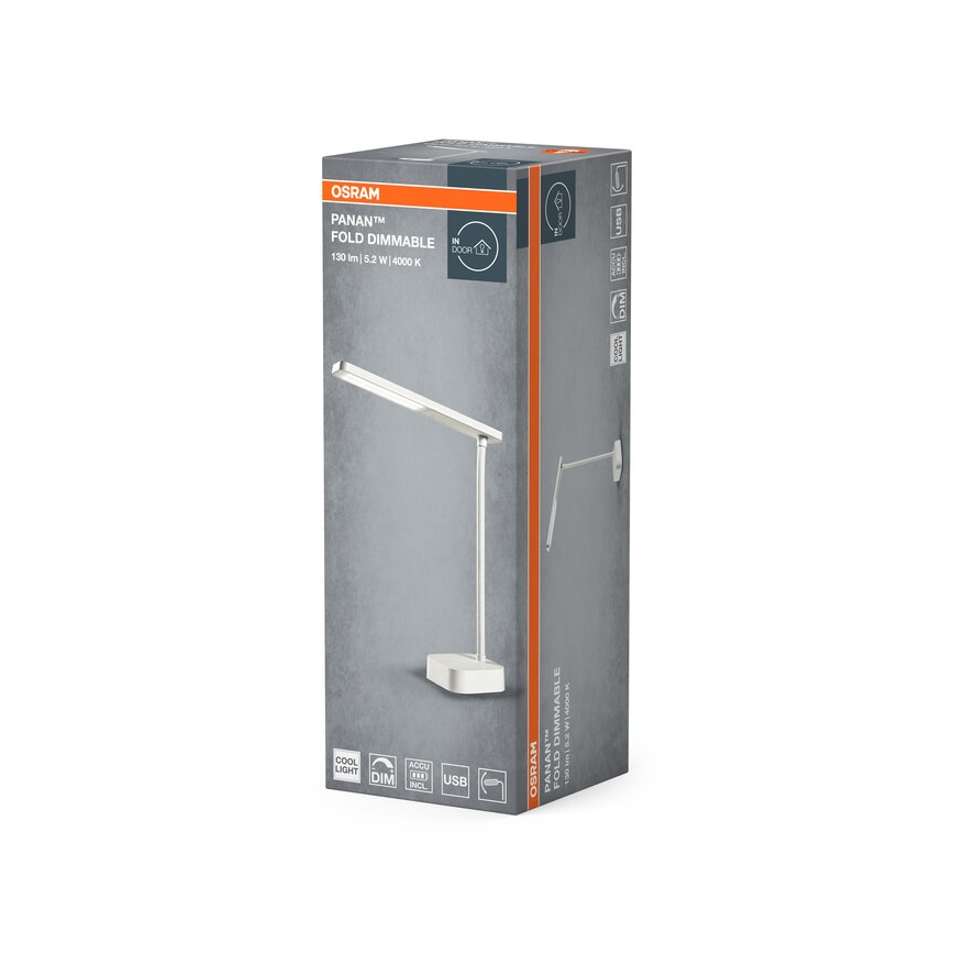Osram - Lampe de table tactile LED dimmable PANAN LED/5,2W/5V 1200 mAh CRI 90