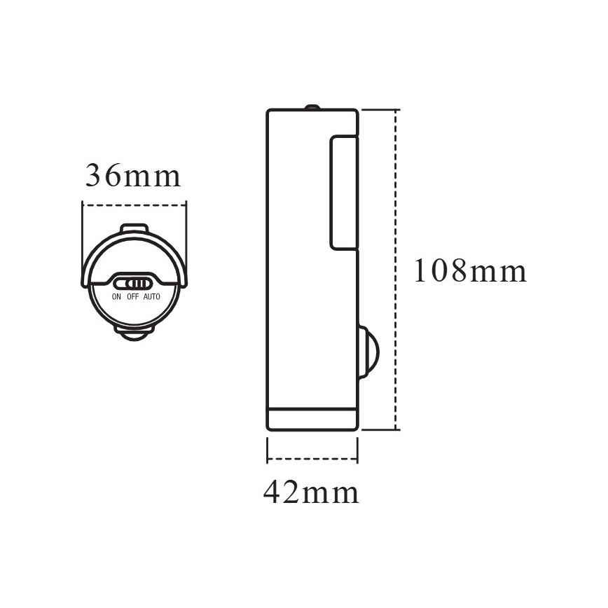 Osram - Veilleuse d'orientation LED NIGHTLUX avec détecteur de mouvement et capteur crépusculaire LED/0,35W/3xAAA IP54 blanche