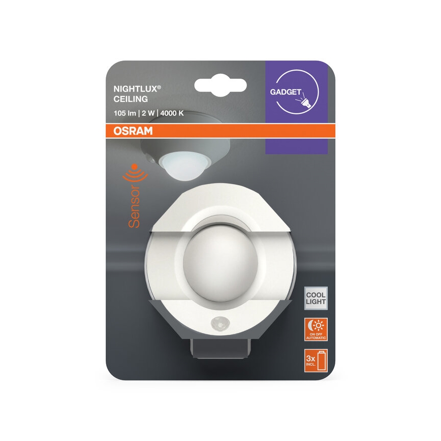 Osram - Veilleuse d'orientation LED avec capteur NIGHTLUX LED/2W/3xAA blanche
