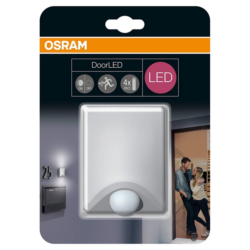 Osram - Lampe d'orientation LED avec détecteur DOORLED LED/1,1W/4xAA IP54