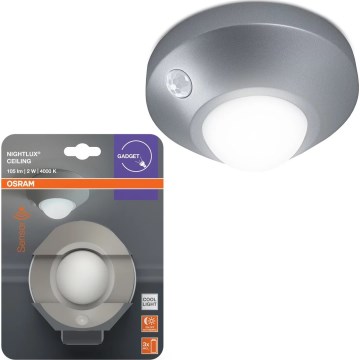 Osram - Lampe d'orientation LED avec détecteur NIGHTLUX LED/2W/3xAA argentée