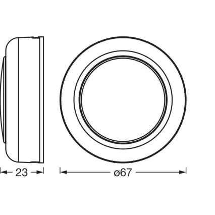 Osram - Lampe d'orientation tactile dimmable SMART+ DOT-IT LED RGBW 0,5W/3,7V 300 mAh