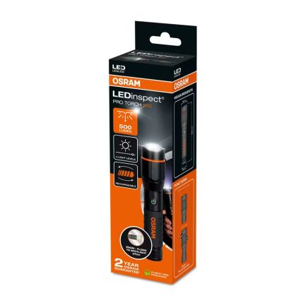 Osram - Lampe torche rechargeable à intensité réglable LEDINSPECT PRO TORCH 500 LED/6W/3,7V 2200 mAh IP44