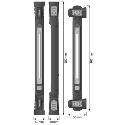 Osram - Lampe LED rechargeable à intensité variable LEDINSPECT UTILITY1000 LED/19W/7,4V