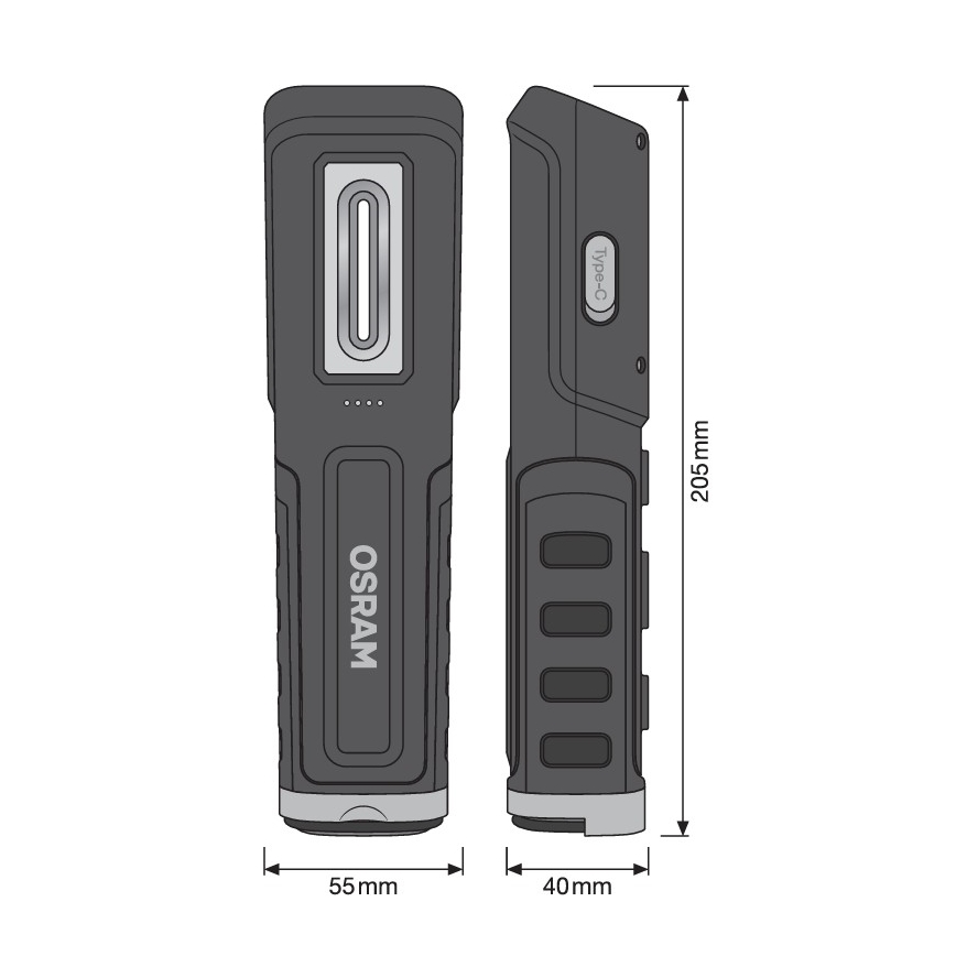 Osram - Lampe torche rechargeable LED dimmable LEDINSPECT WIRE-FREE PRO 600 LED/5W/3,7V IP54 2600 mAh