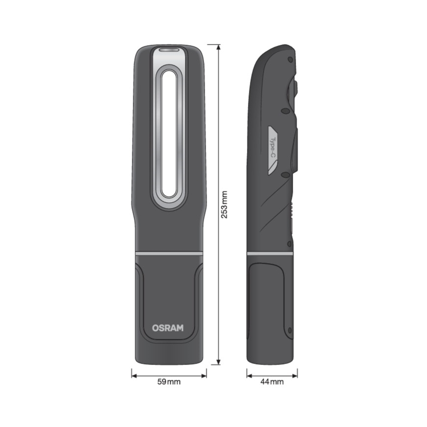 Osram - Lampe d'inspection rechargeable LED dimmable LEDINSPECT MAX500 LED/16W/3,7V IP65