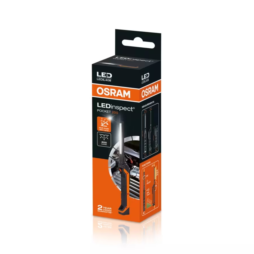 Osram - Lampe de poche LED rechargeable dimmable LEDINSPECT POCKET200 LED/2W/3,7V IP54