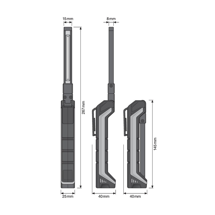 Osram - Lampe de poche LED rechargeable dimmable LEDINSPECT POCKET200 LED/2W/3,7V IP54