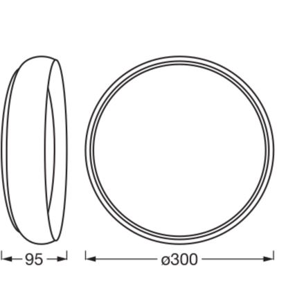 Osram - Plafonnier LED dimmable ORBIS LIVIA LED/16W/230V Ø 30 cm anthracite/marron