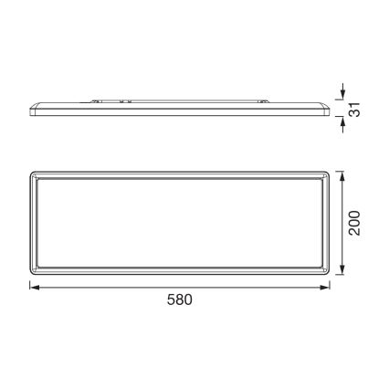 Osram - Plafonnier LED dimmable pour salle de bains PLANON EASYFIX LED/24W/230V 2600-6000K 20x58 cm IP54 blanc + télécommande