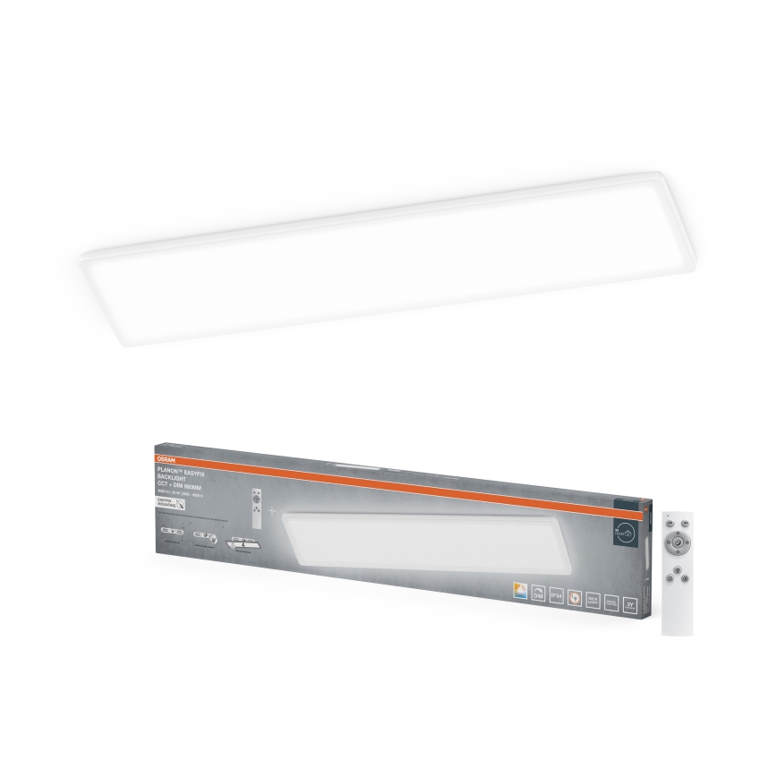 Osram - Plafonnier LED dimmable pour salle de bains PLANON EASYFIX LED/30W/230V 2600-6000K 20x98 cm IP54 blanc + télécommande