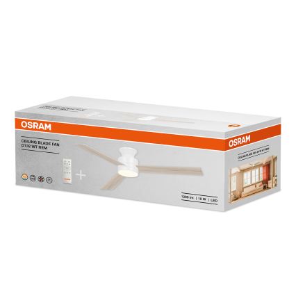 Osram - LED dimmable. ventilateur de plafond BLADE LED/18W/230V 3000/4000/6000K + télécommande
