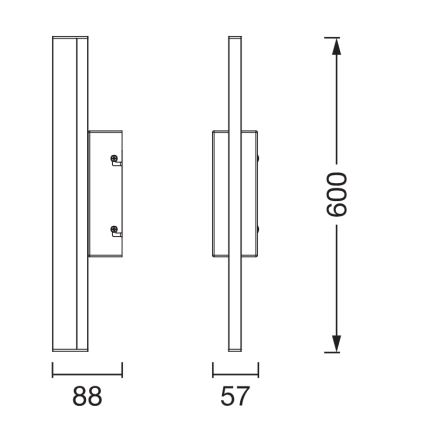 Osram - Éclairage LED dimmable pour miroir de salle de bains ORBIS MIRROR 10 W / 230 V, 3000/4000 K, 60 cm, IP44, blanc