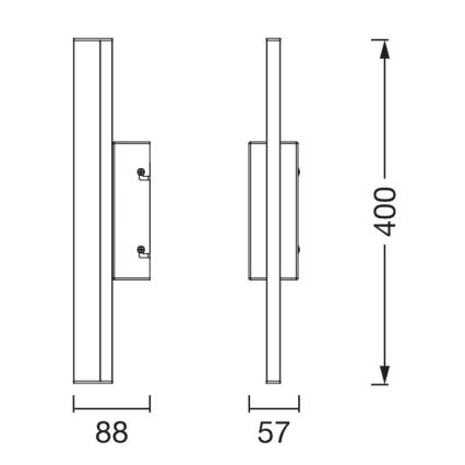 Osram - Éclairage miroir LED dimmable ORBIS MIRROR LED/6,8W/230V 40 cm 3000/4000K IP44 noir