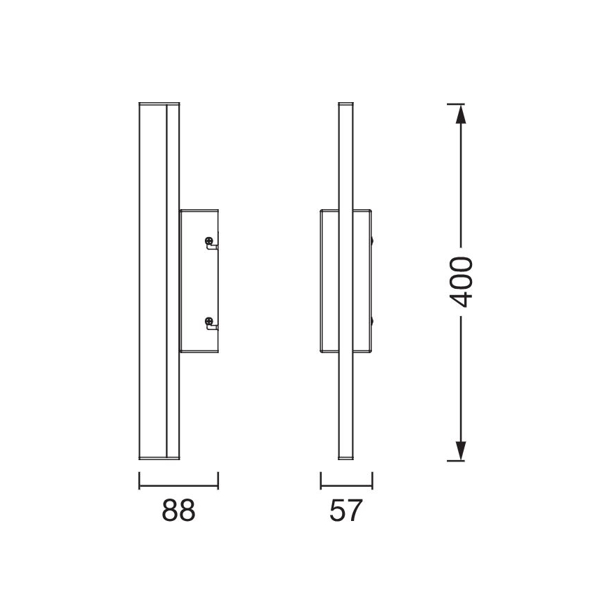 Osram - Éclairage miroir LED dimmable ORBIS MIRROR LED/6,8W/230V 40 cm 3000/4000K IP44 noir