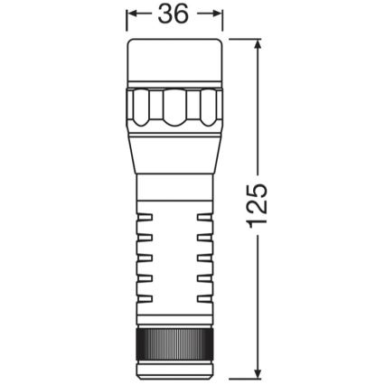 Osram - Lampe de poche LED à intensité variable LEDINSPECT TORCH 450 ESSENTIAL LED/6W/3xAAA IP44
