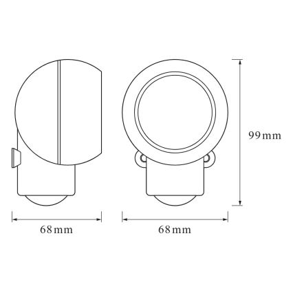 Osram - Luminaire d'orientation LED pour extérieur avec détecteur de mouvement et détecteur crépusculaire SPYLUX LED/0,3W/4,5V IP43 blanc