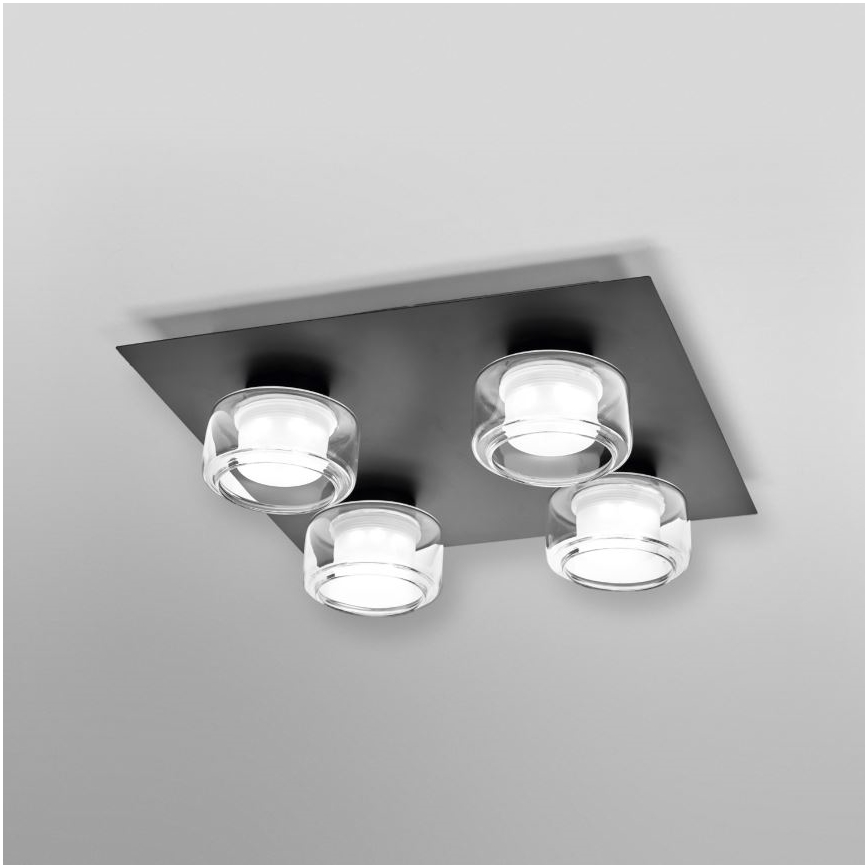 Osram - Plafonnier LED pour salle de bains ORBIS FLAME 4xLED/5,5W/230V 3000/4000K IP44 noir