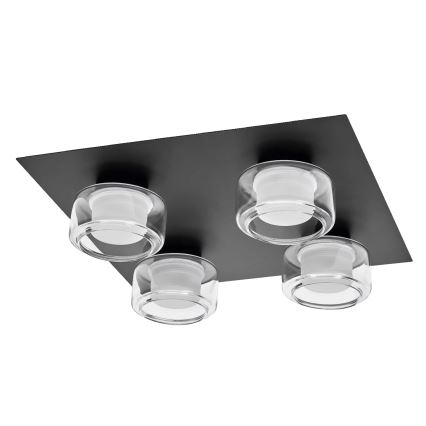 Osram - Plafonnier LED pour salle de bains ORBIS FLAME 4xLED/5,5W/230V 3000/4000K IP44 noir