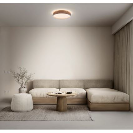 Osram - Plafonnier LED dimmable MARIANO LED/16W/230V Ø 31 cm chêne/blanc