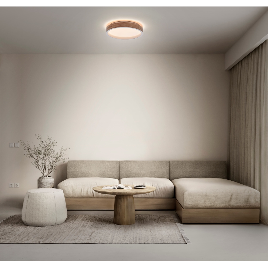 Osram - Plafonnier LED dimmable MARIANO LED/16W/230V Ø 31 cm chêne/blanc