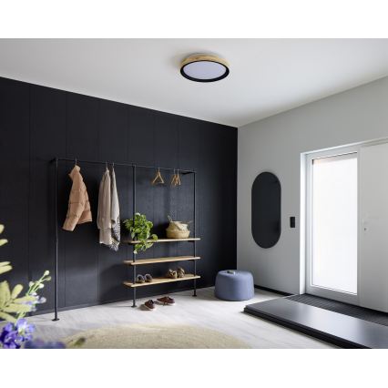 Osram - Plafonnier LED dimmable MARIANO LED/24W/230V Ø 41 cm chêne/noir