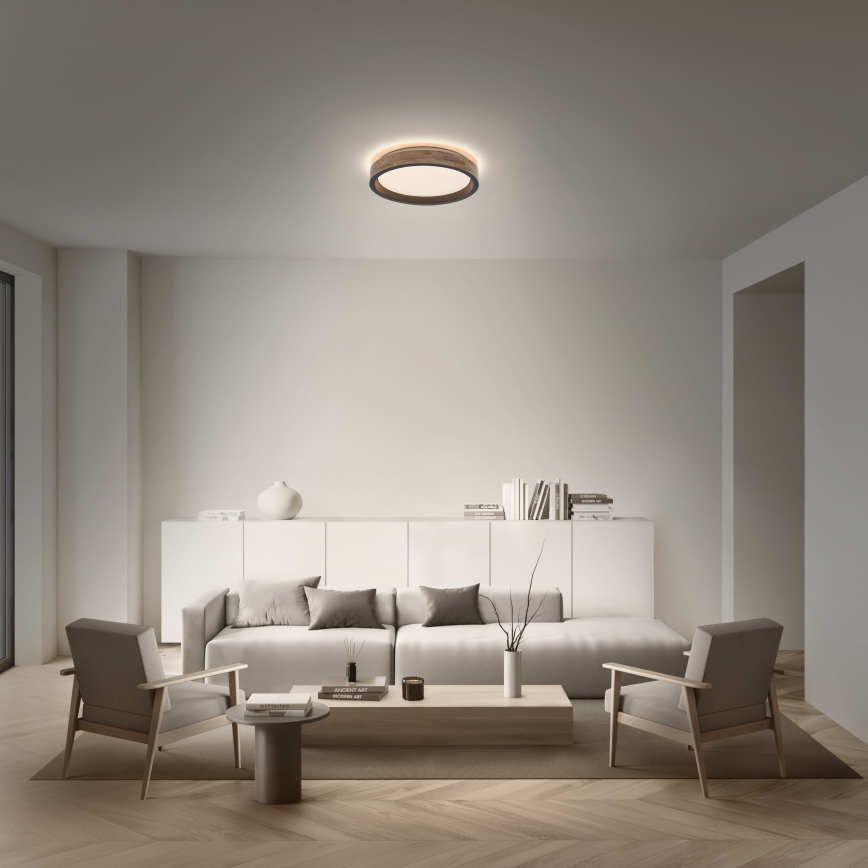Osram - Plafonnier LED dimmable MARIANO LED/24W/230V Ø 41 cm chêne/noir