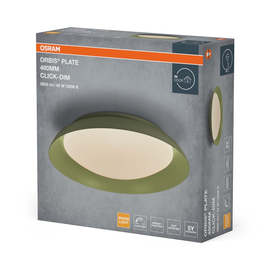 Osram - Plafonnier LED dimmable PLATE LED/45W/230V Ø 48 cm vert