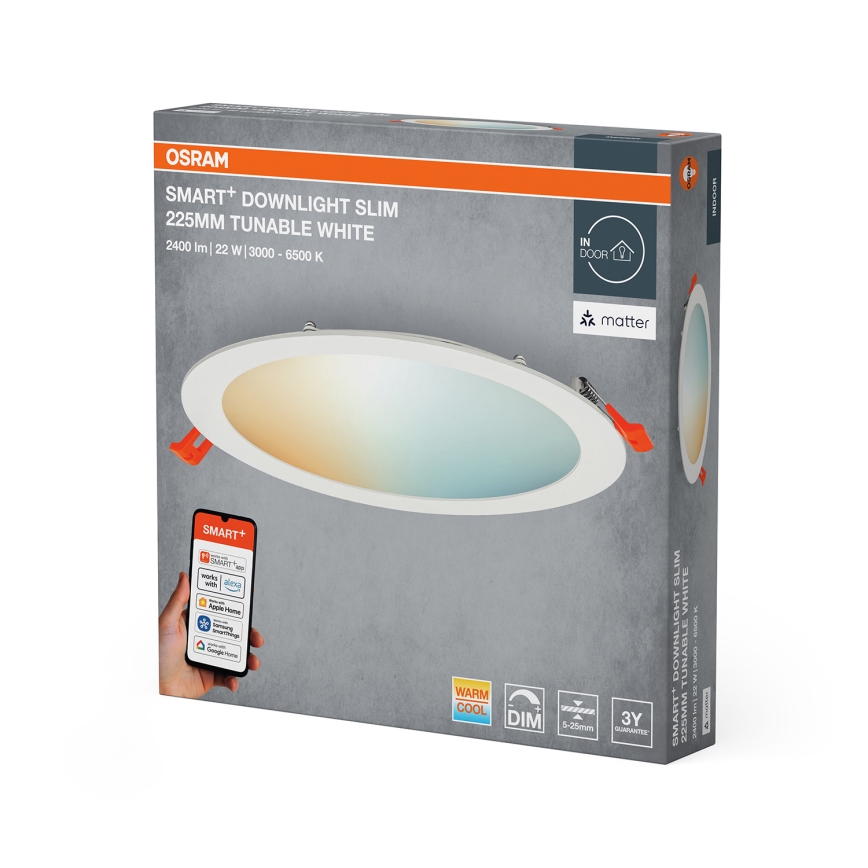 Osram - Luminaire encastré LED dimmable SMART+ DOWNLIGHT LED/22W/230V 3000-6500K Wi-Fi