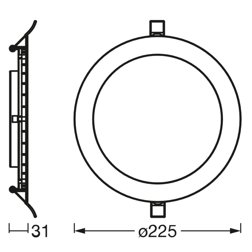 Osram - Luminaire encastré LED dimmable SMART+ DOWNLIGHT LED/22W/230V 3000-6500K Wi-Fi