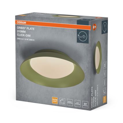 Osram - Plafonnier dimmable à LED PLATE LED/19W/230V Ø 31 cm vert