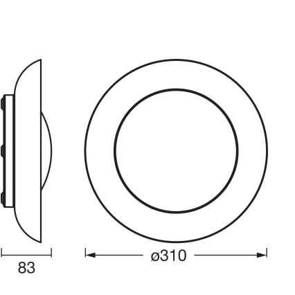 Osram - Plafonnier dimmable à LED PLATE LED/19W/230V Ø 31 cm vert