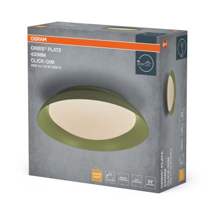 Osram - Plafonnier LED dimmable PLATE LED/35W/230V Ø 43 cm vert