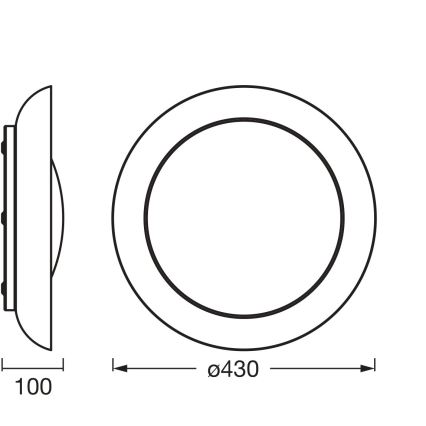 Osram - Plafonnier LED dimmable PLATE LED/35W/230V Ø 43 cm vert