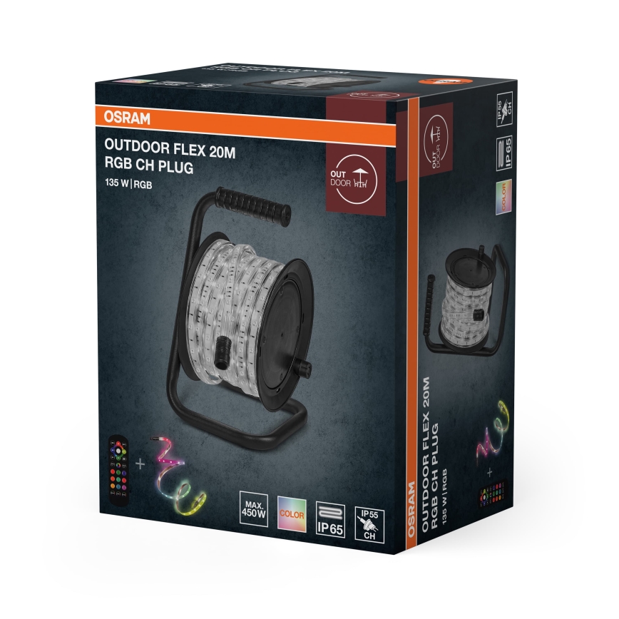 Osram - Ruban LED RGB dimmable pour extérieur FLEX 20m LED/135W/230V IP65 + télécommande