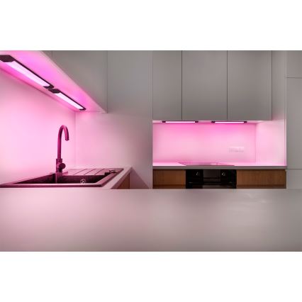 Osram - Luminaire LED RGBW dimmable sous-meuble LINEAR EDGE LED/8W/230V 50 cm noir avec détecteur de mouvement + télécommande