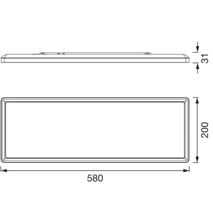 Osram - Plafonnier LED RGBW dimmable SMART+ PLANON LED/30W/230V 2800-6500K 58x20 cm Wi-Fi IP54 blanc