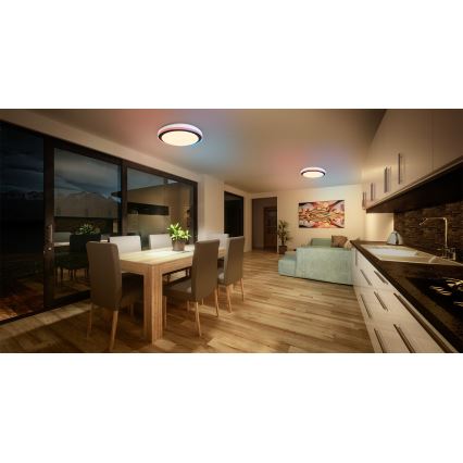 Osram - Plafonnier LED RGBW dimmable SMART+ MAGIC LED/38W/230V Ø 49 cm noir 2700–6500 K Wi‑Fi