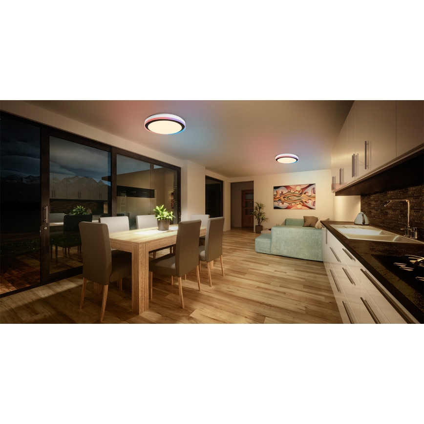 Osram - Plafonnier LED RGBW dimmable SMART+ MAGIC LED/38W/230V Ø 49 cm noir 2700–6500 K Wi‑Fi