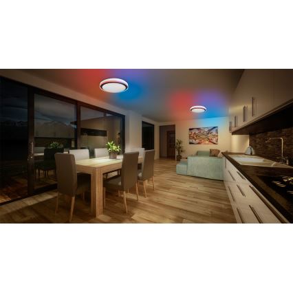 Osram - Plafonnier LED RGBW dimmable SMART+ MAGIC LED/38W/230V Ø 49 cm noir 2700–6500 K Wi‑Fi