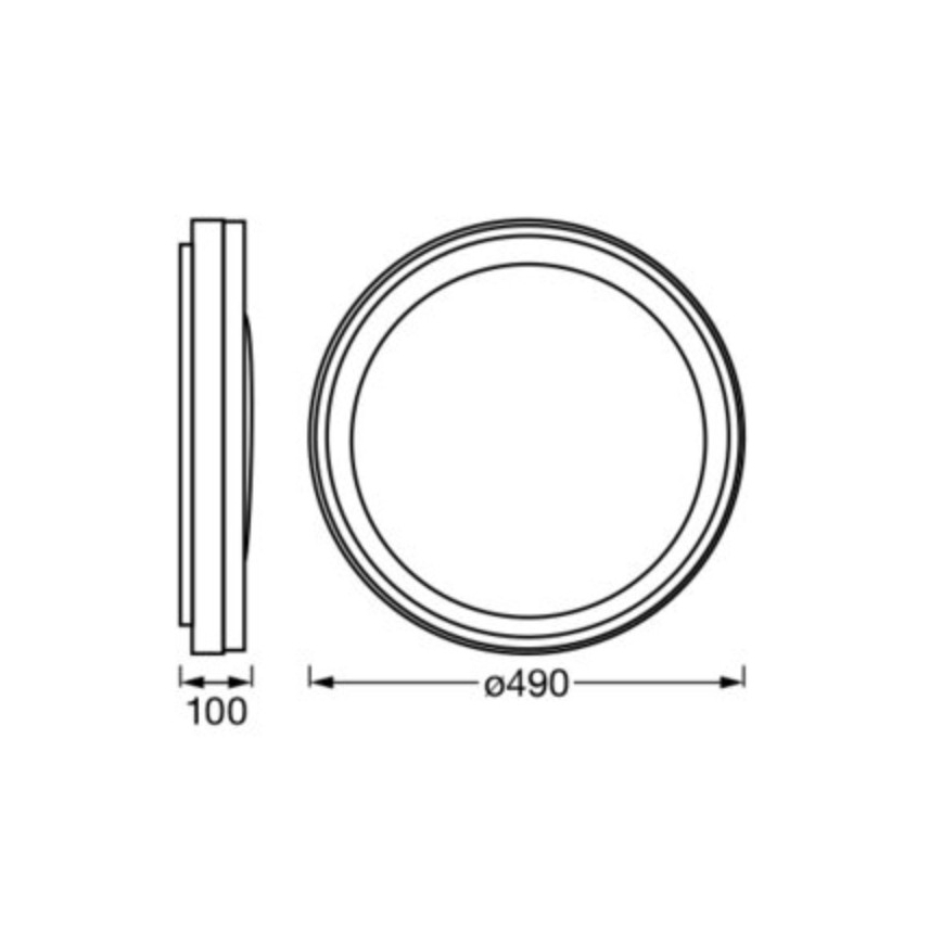 Osram - Plafonnier LED RGBW dimmable SMART+ MAGIC LED/38W/230V Ø 49 cm noir 2700–6500 K Wi‑Fi