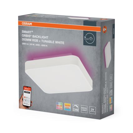 Osram - Plafonnier LED RGBW dimmable SMART+ ORBIS LED/28W/230V 35x35 cm 2700-6500K Wi-Fi