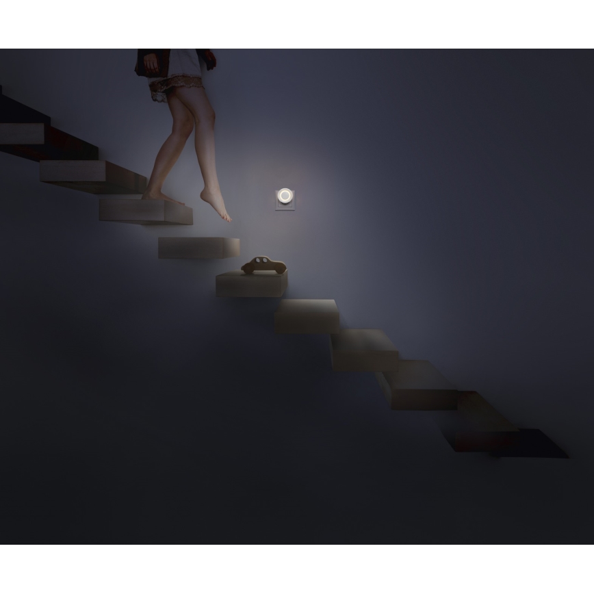 Osram - Veilleuse LED avec capteur de mouvement et crépusculaire LUNETTA LED/0,31W/230V blanche