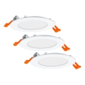Osram - Lot de 3 spots encastrables LED SPOT 8W 230V 3000K Ø 12 cm blanc
