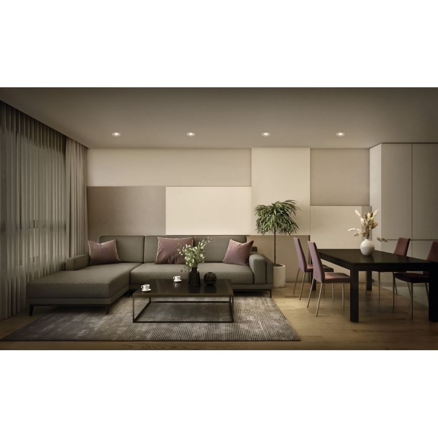 Osram - Lot de 3 spots LED encastrables dimmables SPOT LED/4,9 W/230 V 2700 K Ø 8,7 cm blanc