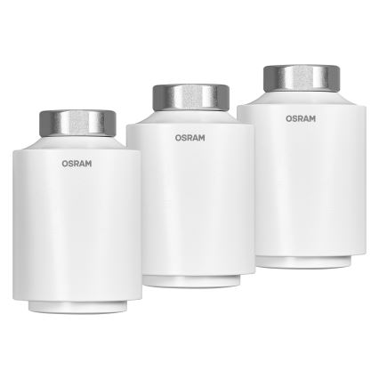 Osram - Lot de 3 têtes thermostatiques SMART+ (3×AA) Wi‑Fi