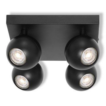 Osram - Luminaire à spots SPOT SPHERAL 4xGU10/6W/230V noir
