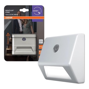 Osram - Luminaire d'escalier LED avec détecteur NIGHTLUX LED/0,25 W/3xAAA IP54 blanc