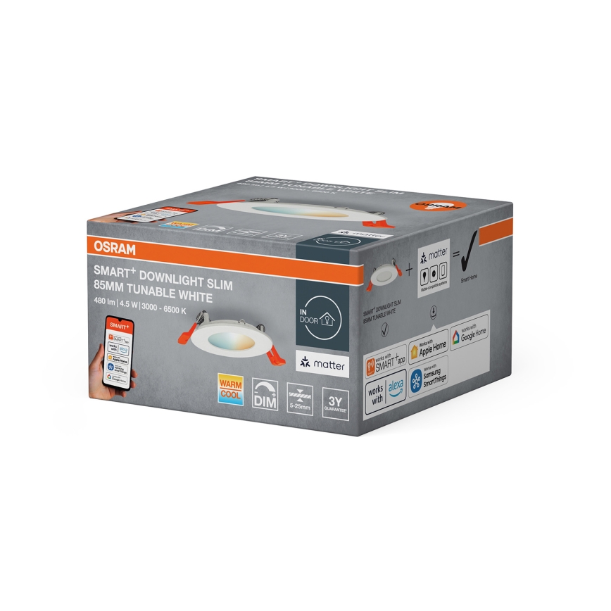 Osram - Plafonnier encastré LED dimmable SMART+ DOWNLIGHT LED/4,5W/230V 3000-6500K Wi-Fi